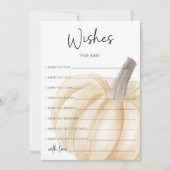 秋の赤ちゃんシャワーの願いベビー 招待状 (正面)