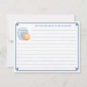 秋の赤ちゃんシャワーカボチャアドバイスのための新しいマムカード 招待状 (正面)