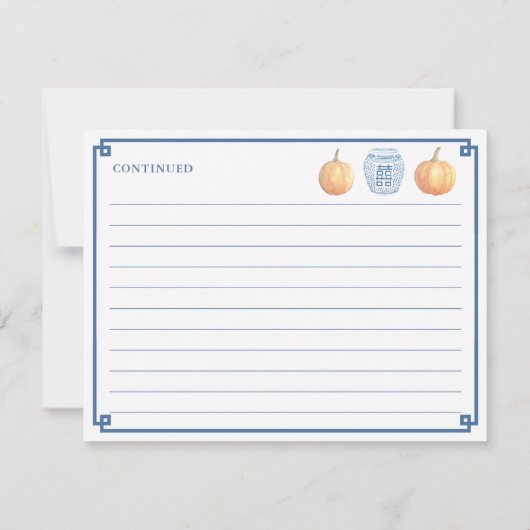 秋の赤ちゃんシャワーカボチャアドバイスのための新しいマムカード 招待状 (裏面)