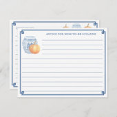 秋の赤ちゃんシャワーカボチャアドバイスのための新しいマムカード 招待状 (正面/裏面)