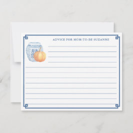 秋の赤ちゃんシャワーカボチャアドバイスのための新しいマムカード 招待状