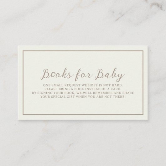 秋の赤ちゃんシャワーブックベビー収納カード エンクロージャーカード (正面)