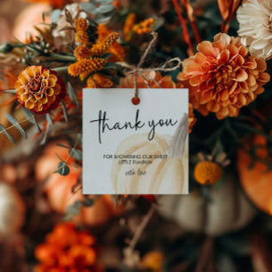 秋の赤ちゃんシャワーリトルカボチャ広場 フェイバータグ