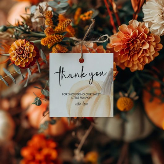 秋の赤ちゃんシャワーリトルカボチャ広場 フェイバータグ