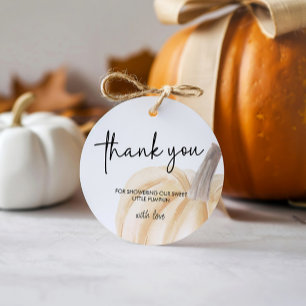 秋の赤ちゃんシャワーリトルカボチャ フェイバータグ