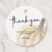 秋の赤ちゃんシャワーリトルカボチャ フェイバータグ (正面)