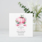 秋の赤ちゃんシャワーリトルカボチャsipと参照 招待状 (スタンド正面)