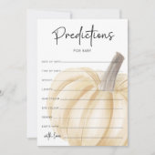 秋の赤ちゃんシャワー予測ゲームカード 招待状 (正面)