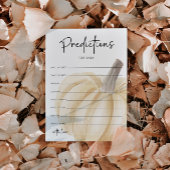 秋の赤ちゃんシャワー予測ゲームカード 招待状