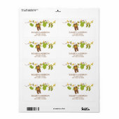 秋の赤ちゃんシャワー住所 シール (フルシート)