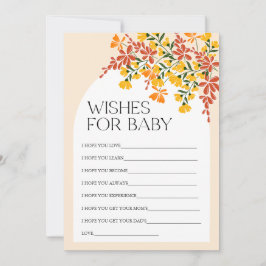 秋の赤ちゃんシャワー希望ベビーアドバイスカード 招待状