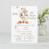 秋の赤ちゃんシャワー招待 招待状 (スタンド正面)