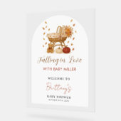秋の赤ちゃんシャワー歓迎サイン アクリルサイン (傾斜)