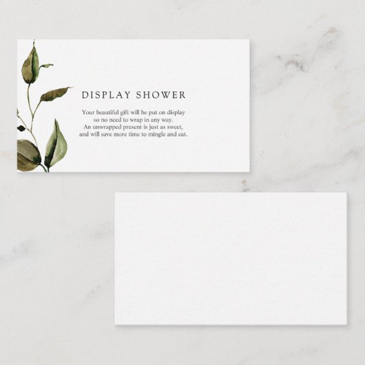 秋の赤ちゃんシャワー表示シャワー挿入カード エンクロージャーカード (正面/裏面)