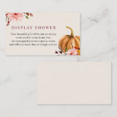 秋の赤ちゃんディスプレイシャワーカード エンクロージャーカード (正面/裏面)