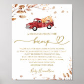 秋の赤ちゃんバンプサインからメッセージをシャワー ポスター (正面)