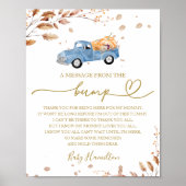 秋の赤ちゃんバンプサインからメッセージをシャワー ポスター (正面)