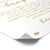 秋の赤ちゃんバンプサインからメッセージをシャワー ポスター (角)