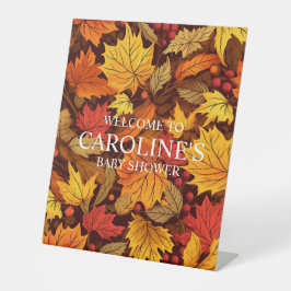 秋の赤インスパイアちゃんシャワー 台座サイン