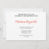 秋の赤カラフルとオレンジ招待状 招待状 (裏面)