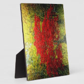 秋の赤木絵画抽象芸術 フォトプラーク (側面)