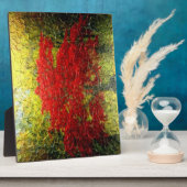 秋の赤木絵画抽象芸術 フォトプラーク (側面)