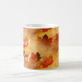 秋の赤楓の木パーソナライズされた コーヒーマグカップ (中央)