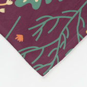 秋の赤橙色のヴィンテージ フリースブランケット (角)