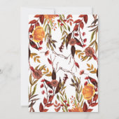 秋の赤素朴ちゃんシャワーベビー 招待状 (裏面)