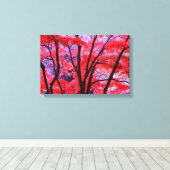 秋の赤 キャンバスプリント (インサイチュ (ウッドフロア))