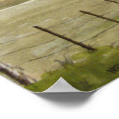 秋の車道 ポスター (角)