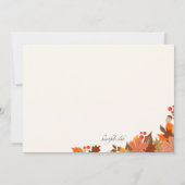秋の輝きの招待状 招待状 (裏面)