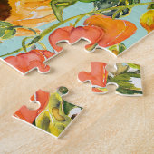 秋の輝き：シームレスな自然パターン ジグソーパズル (側面)