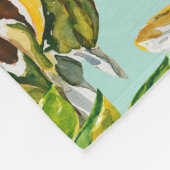 秋の輝き：シームレスな自然パターン フリースブランケット (角)