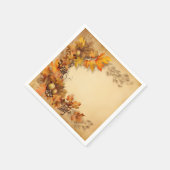 秋の輝き：リース収穫 スタンダードカクテルナプキン (角)