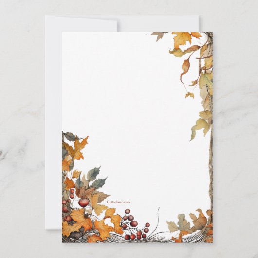 秋の輝き 招待状 (裏面)