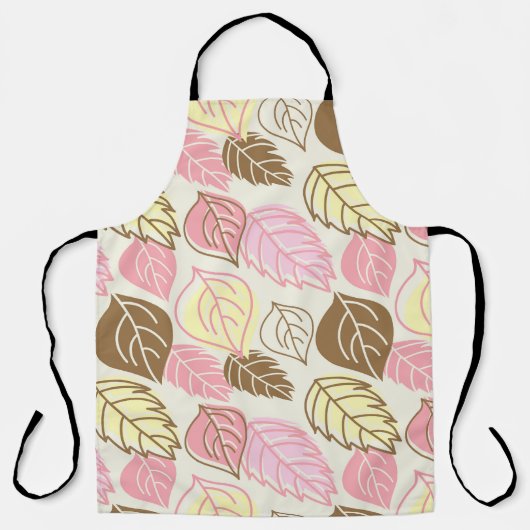 秋の輝き:葉の継ぎ目のないパターン エプロン (正面)