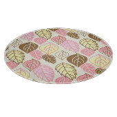 秋の輝き:葉の継ぎ目のないパターン カッティングボード (角)