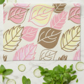 秋の輝き:葉の継ぎ目のないパターン キッチンタオル (折り畳み)