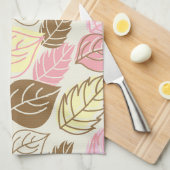 秋の輝き:葉の継ぎ目のないパターン キッチンタオル (四つ折り)