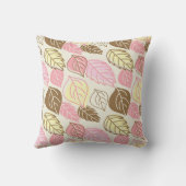 秋の輝き：葉の継ぎ目のないパターン クッション (裏面)