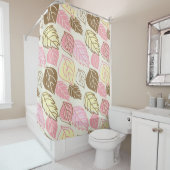 秋の輝き：葉の継ぎ目のないパターン シャワーカーテン (インサイチュ)