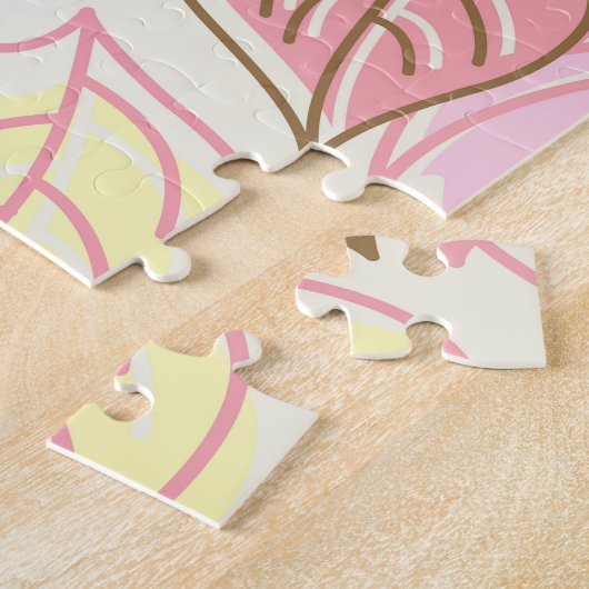 秋の輝き:葉の継ぎ目のないパターン ジグソーパズル (側面)