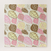 秋の輝き:葉の継ぎ目のないパターン ジグソーパズル (縦)