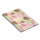 秋の輝き：葉の継ぎ目のないパターン ノートブック (右側)