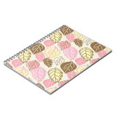 秋の輝き：葉の継ぎ目のないパターン ノートブック (左側)