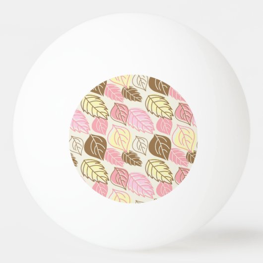 秋の輝き：葉の継ぎ目のないパターン 卓球ボール (正面)