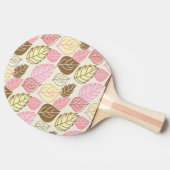 秋の輝き:葉の継ぎ目のないパターン 卓球ラケット (横)