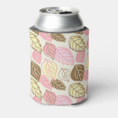 秋の輝き：葉の継ぎ目のないパターン 缶クーラー (缶裏面)