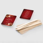 秋の輝くフローラが赤く染結婚み ハンドファン (組立なし)